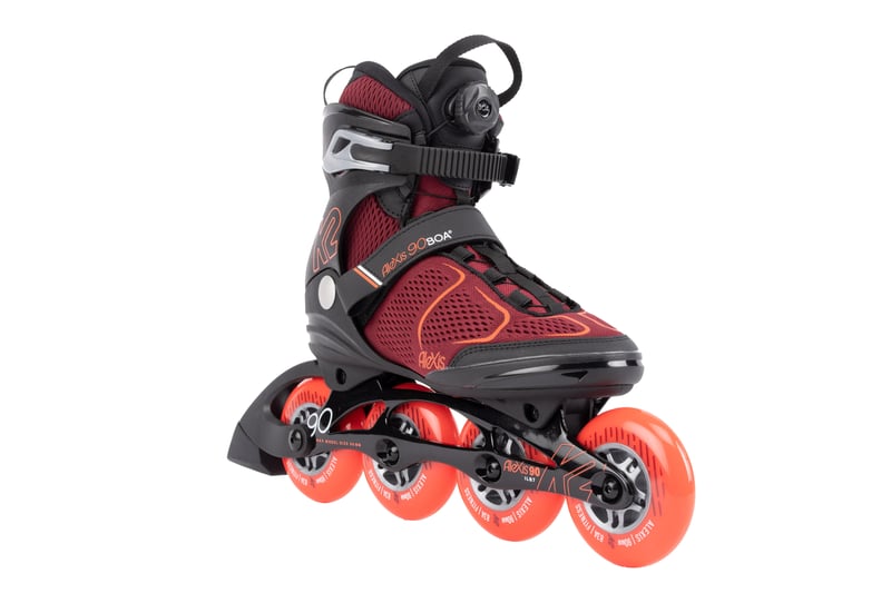 K2 - Alexis 90 Boa Burgandy Orange - Fitness Tour Skates - 36