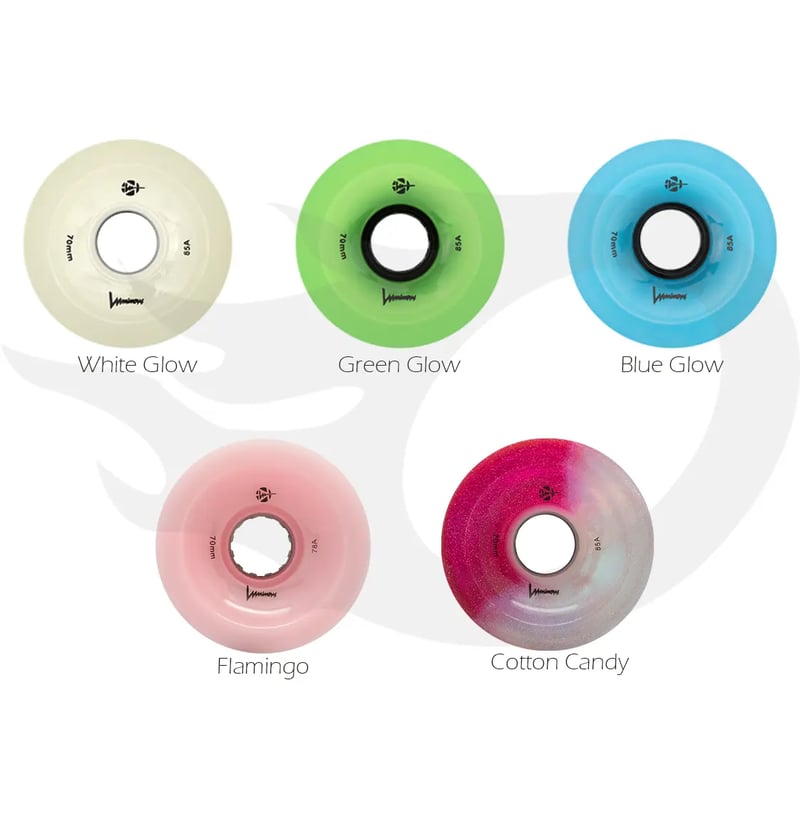 Luminous - LED 70mm 85A - Longboard Wielen - Green Glow