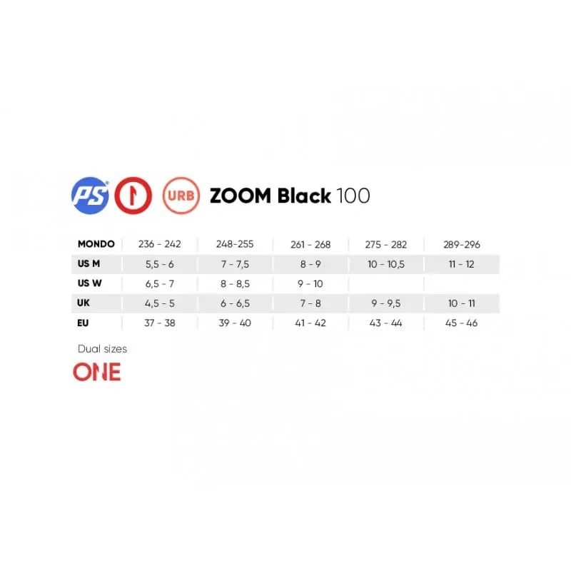 Powerslide - Zoom Black 100 - Free Skates - 45-47