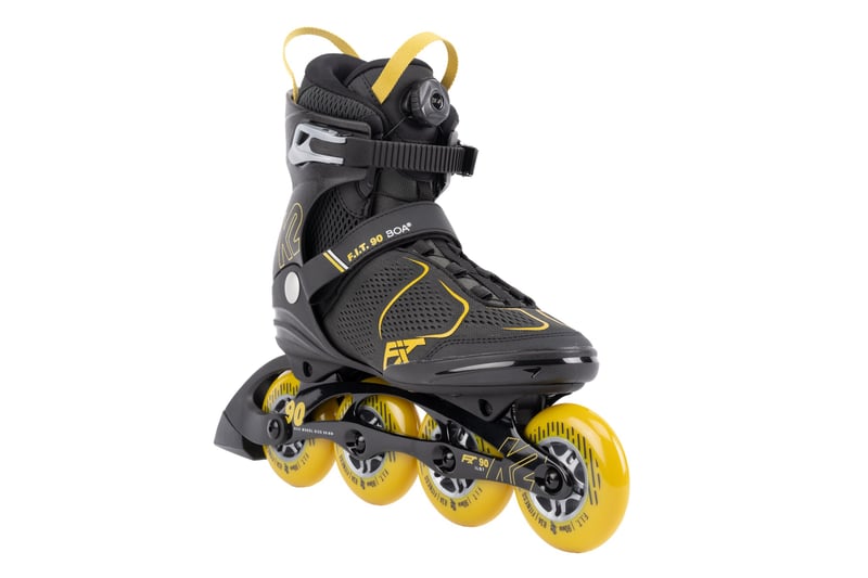 K2 - F.I.T. 90 Boa Gray Mustard - Fitness Tour Skates - 44.5