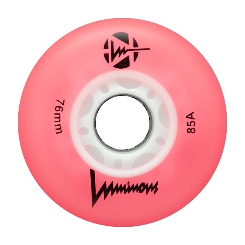 Luminous - 76mm LED 4-pack - Skate Wielen - Roze