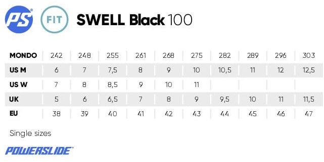 Powerslide - Swell Black 100 - Tri Skates - 47