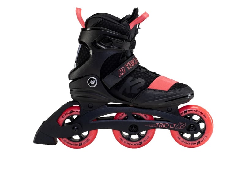 K2 - Trio LT 100 Black/Coral Women - Tri Skates - 40