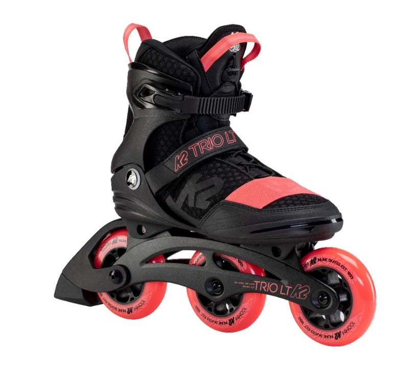 K2 - Trio LT 100 Black/Coral Women - Tri Skates - 40