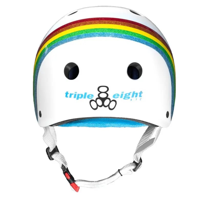 Triple Eight - The Certified Sweatsaver Helmet Rainbow White - Skate Helm - L/XL