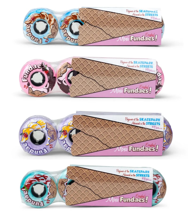 Moxi Skates - Fundae Wheels 57mm 92A - Rolschaats Wielen - Paars