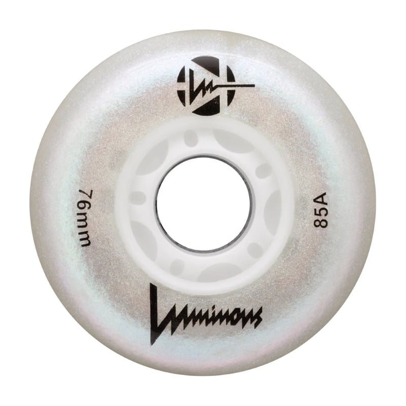 Luminous - 76mm LED 4-pack - Skate Wielen - White Pearl