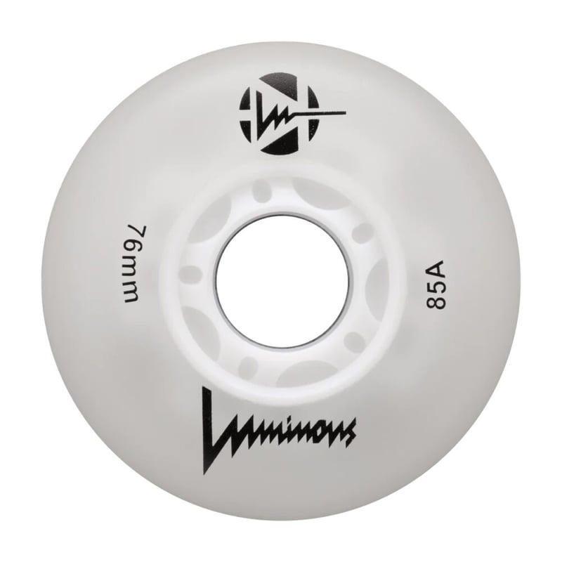 Luminous - 76mm LED 4-pack - Skate Wielen - Wit