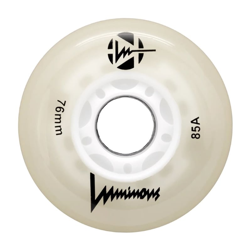 Luminous - 76mm LED 4-pack - Skate Wielen - White Glow