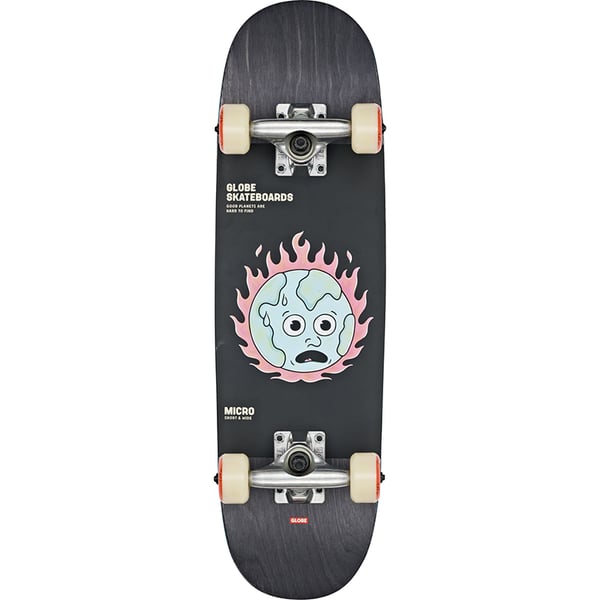 Micro Kids Softie Black Flames skateboard