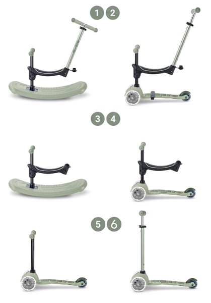 Micro Mini 6in1 Rock & Go led Green - Meegroei Step