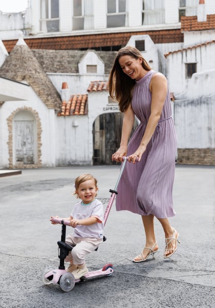 Micro Mini 6 in 1 Rock & Go led Pink - Meegroei Step foto