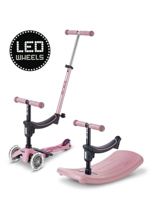 Micro Mini 6 in 1 Rock & Go led Pink - Meegroei Step 