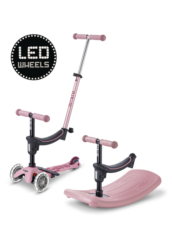 Micro - Mini 6 in 1 Rock & Go led Pink - Hobbelboard tot Step