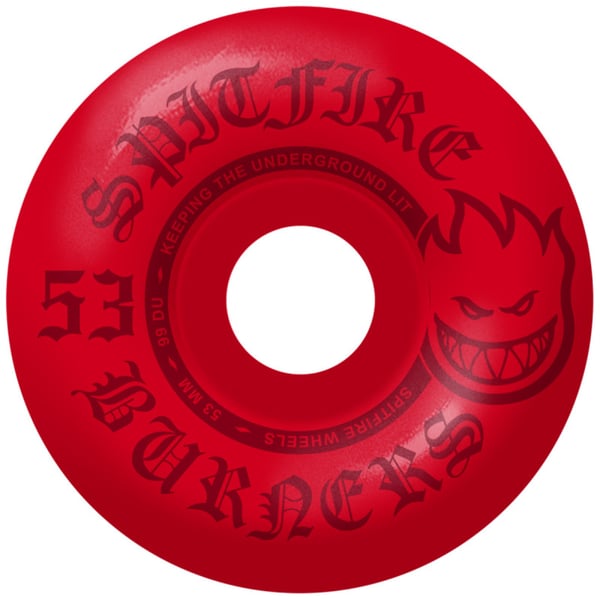spitfire-burner-wheels-red-99d-53mm Spitfire - Burner Red 99D 53mm - Skateboard Wielen