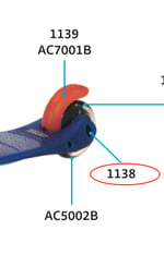 Micro Mini Onderdelen Wielbout Achterwiel