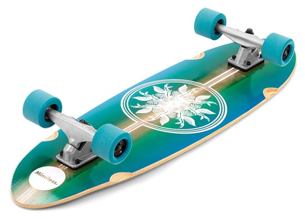 Mindless Wake Surf Skate 35 x 10 Blue Angle Graphic