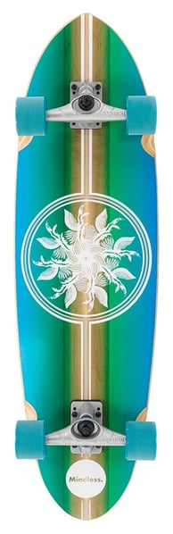 MS2500 Mindless Wake Surf Skate 35 x 10 Blue Graphic Main Mindless Wake Blue 35 - Surfskate Complete