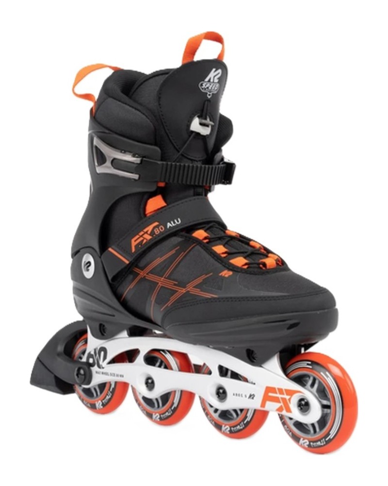 K2 - F.i.t. 80 Alu Black Orange - Recreatie Fitness Skates  - 42