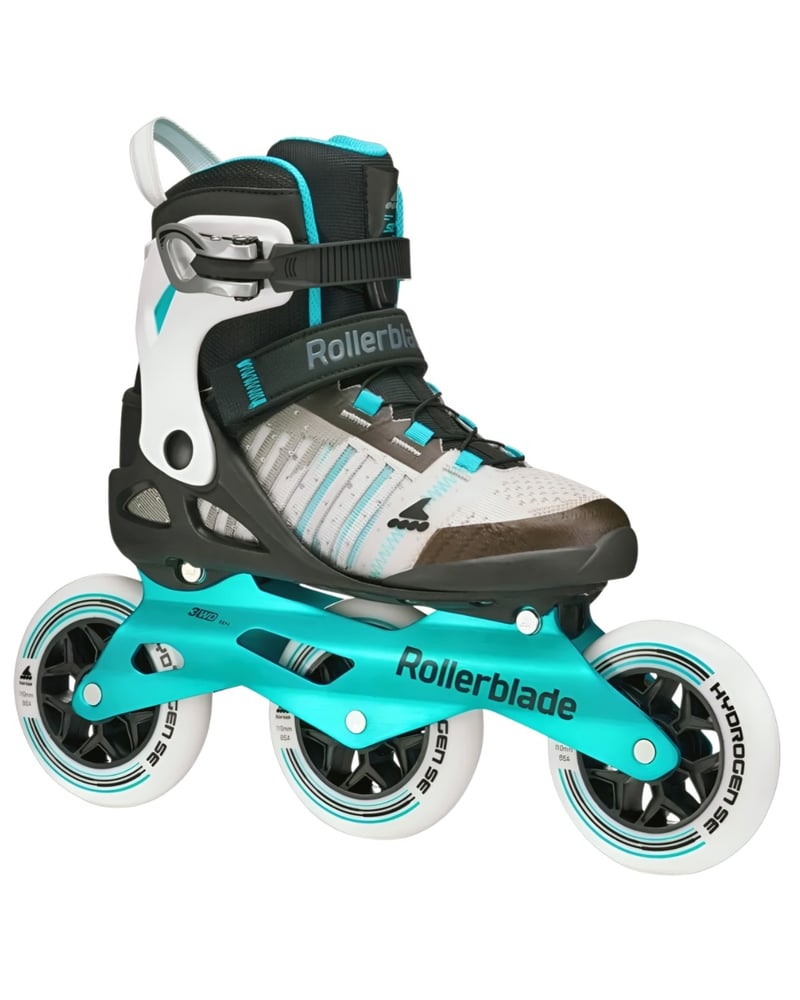 Rollerblade - Macroblade 110 3WD Black Aquamarine - Fitness Tour Skates - 40.5/41