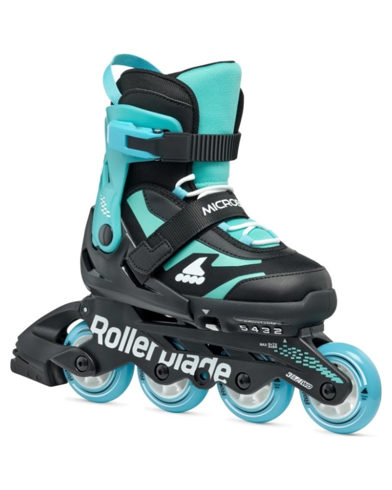 Rollerblade - Microblade Black Light Blue - Kinderskates - 36.5-40.5