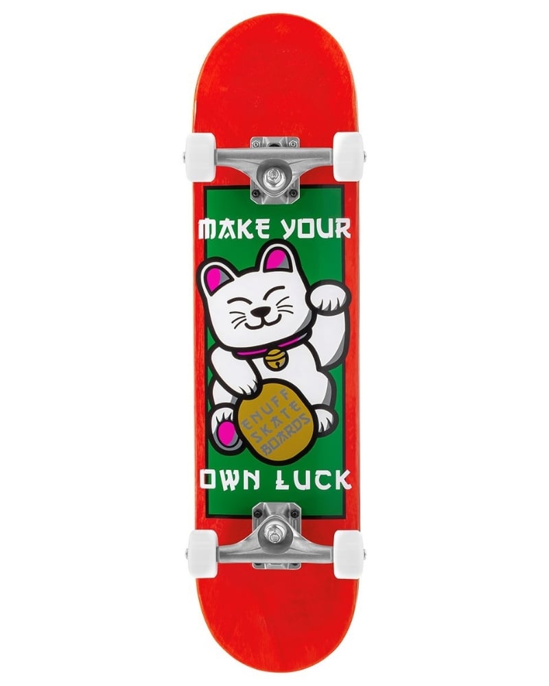 Enuff - Lucky Cat 7.25" - Skateboard Complete - Rood