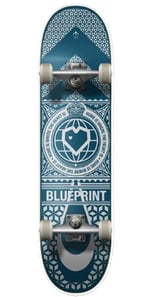 Blueprint Heart Blue 8.0"- Skateboard Complete 