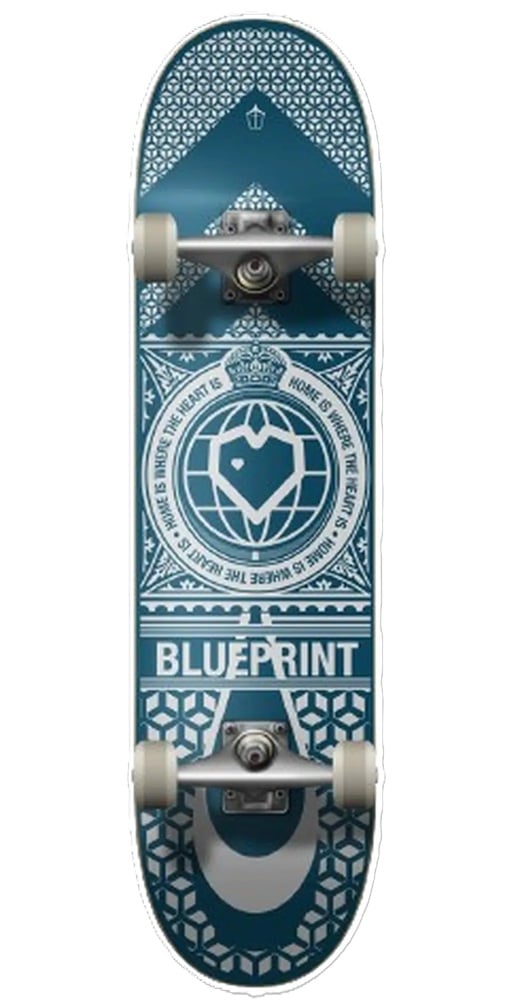 Blueprint - Heart Blue 8.0"- Skateboard Complete