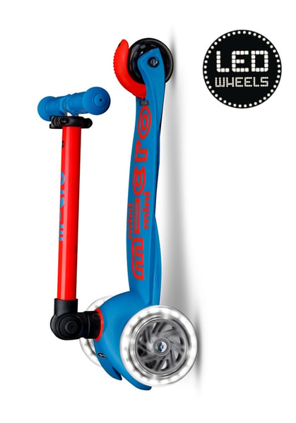 Micro Mini Deluxe Inklapbaar Led Blauw Rood  - Step Complete