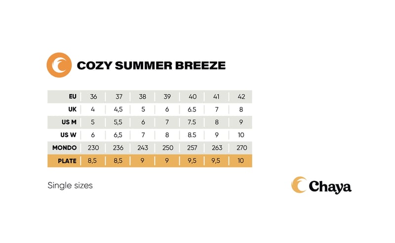 maattabel chaya summer breeze