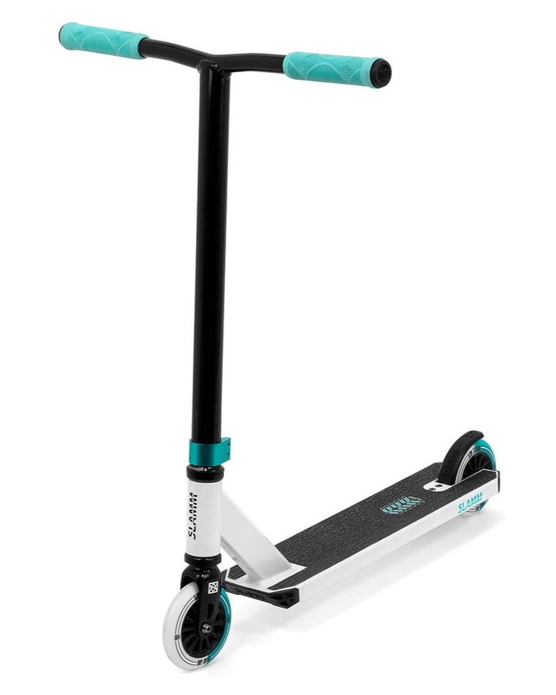 Slamm - Classic Mini Pro White/Mint - Stuntstep Complete afbeelding