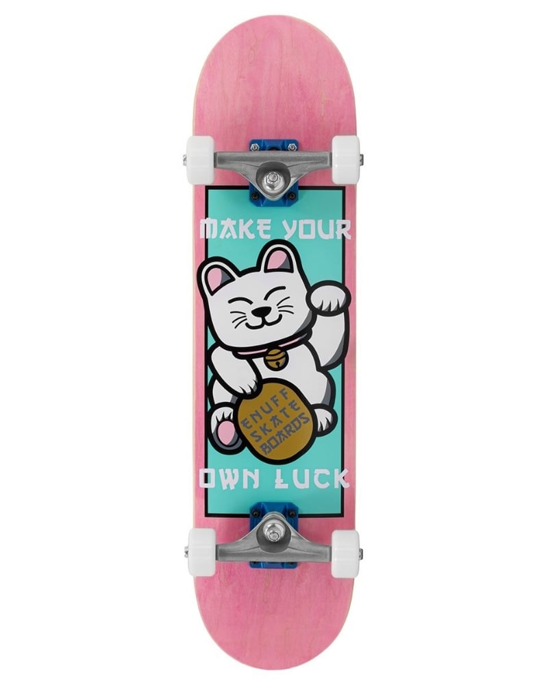 Enuff Lucky Cat 7.25″ Skateboard Complete Roze