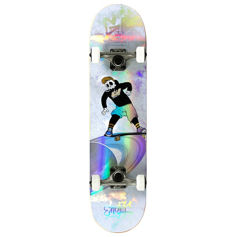 Enuff - Skully Hologram - Skateboard - 7.75" x 31.5", Wit