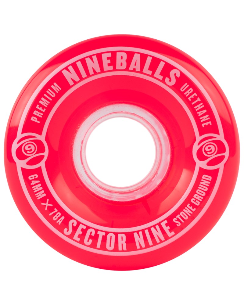 Sector 9 - Nineballs Rood 64mm 78A - Longboard Wielen