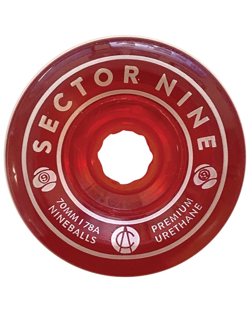 Sector 9 - Nineballs Rood 70mm 78A - Longboard Wielen