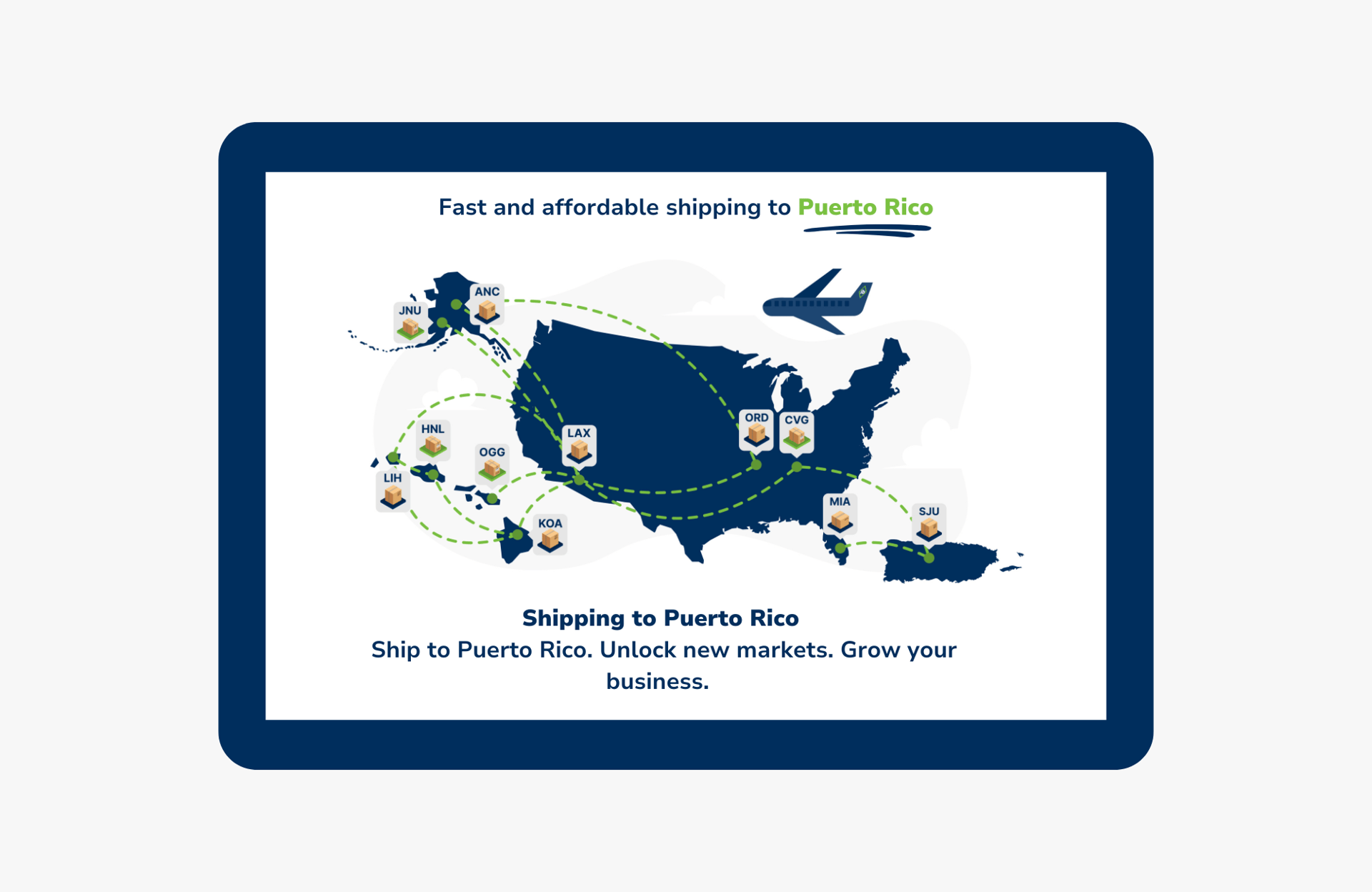 Ship to Puerto Rico. Unlock new markets. Grow your business.