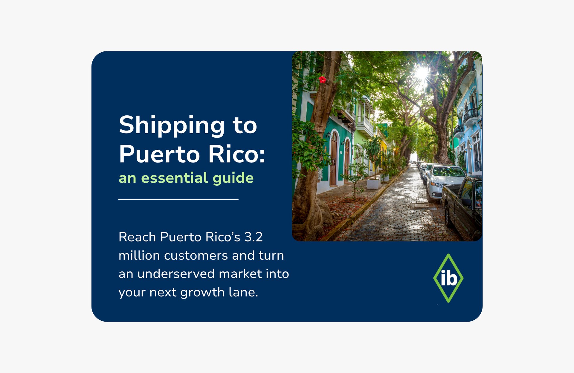 Puerto Rico shipping network for retailers using domestic parcel delivery from mainland US