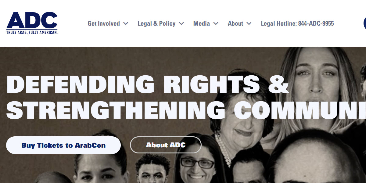 Advocate Defend Connect American Arab Anti-Discrimination Committee