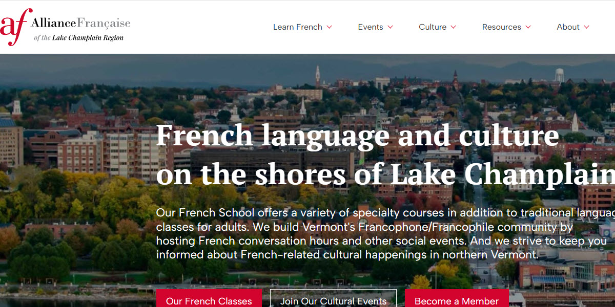 Alliance Francaise of the Lake Champlain Region -  industry in Burlington VT