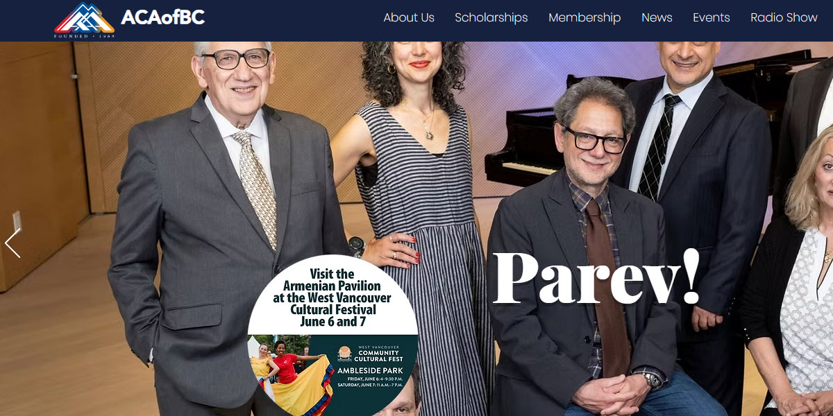 Armenian Cultural Association of British Columbia -  industry in Vancouver BC