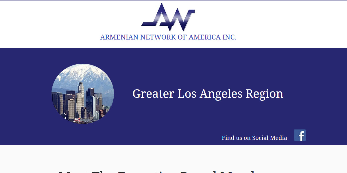 Armenian Network of America, Inc. Greater Los Angeles Region Chapter