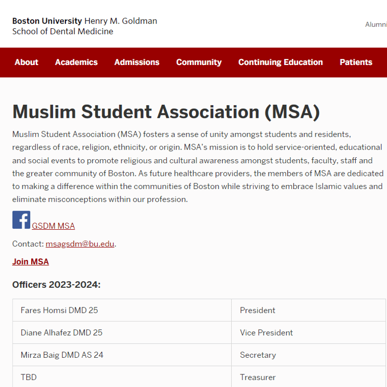 BU Muslim Student Association -  industry in Boston MA