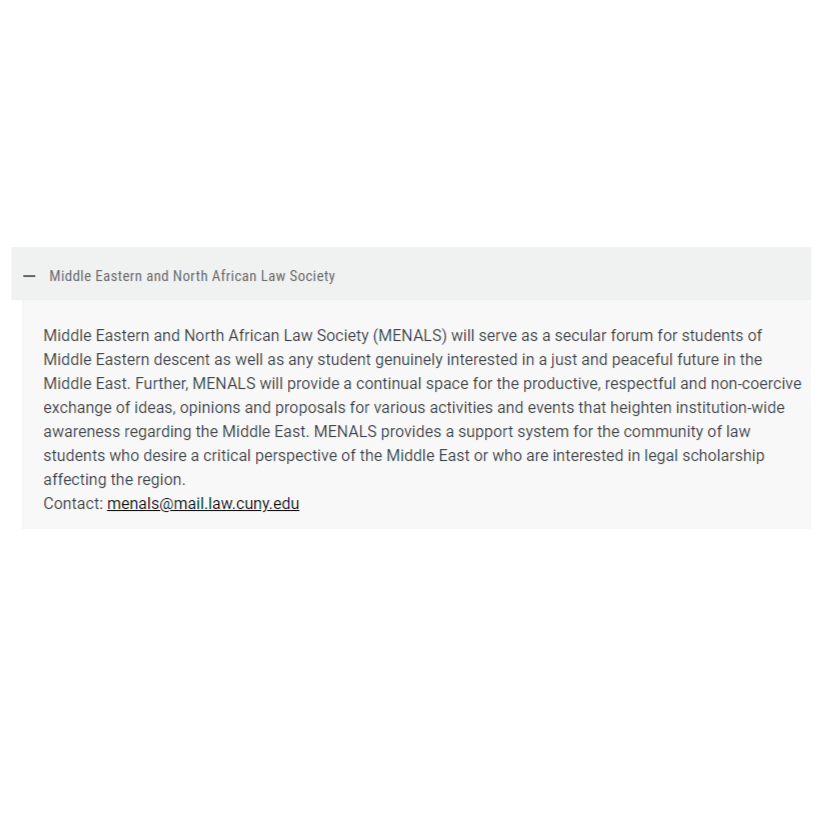CUNY Middle Eastern and North African Law Society