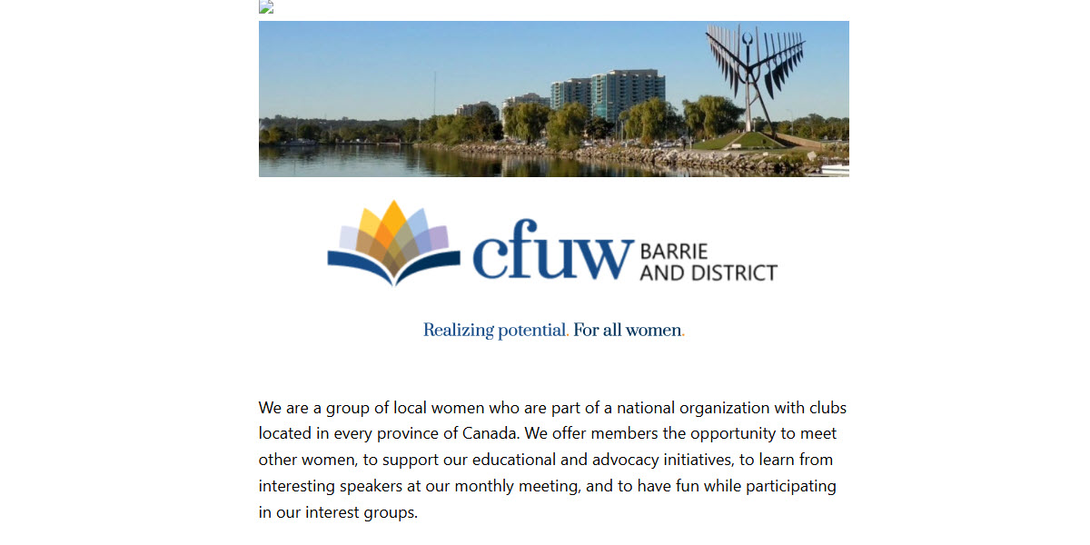Canadian Federation of University Women Barrie and District cover image