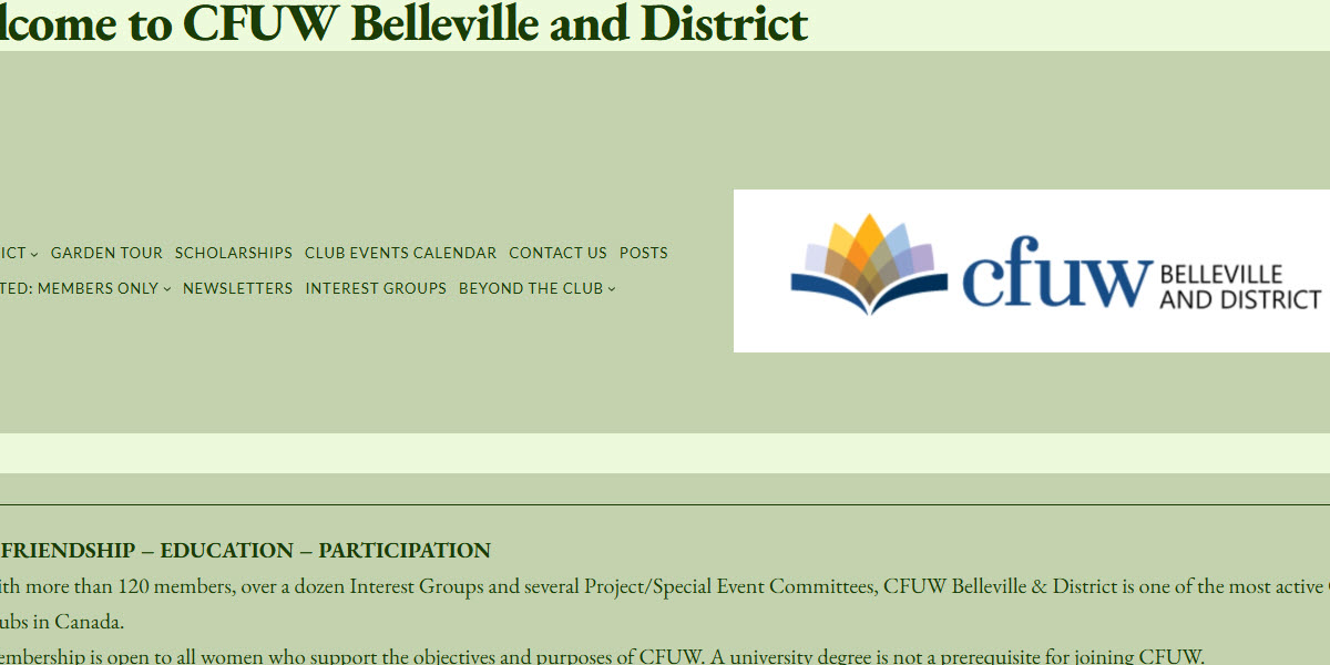 Canadian Federation of University Women Belleville and District cover image