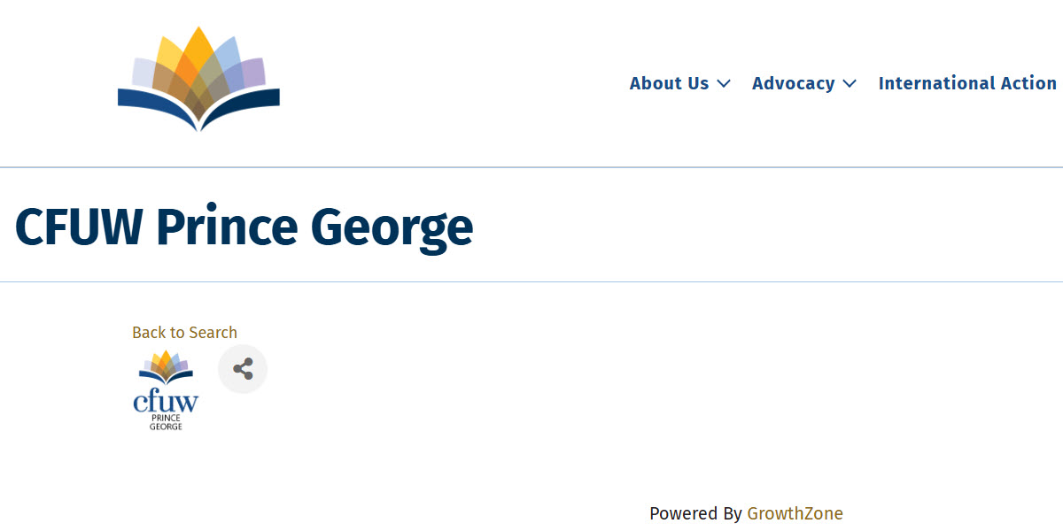 Canadian Federation of University Women Prince George -  industry in Prince George BC