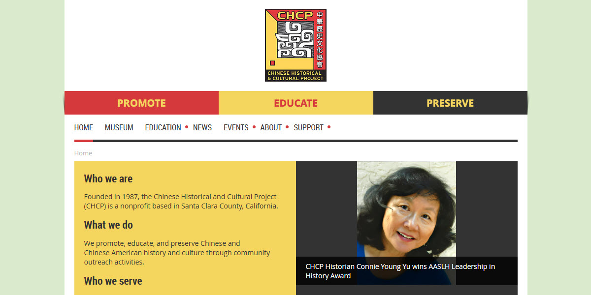 Chinese Historical and Cultural Project -  industry in San Jose CA