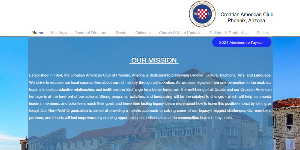 Croatian American Club of Phoenix, Arizona -  industry in Phoenix AZ