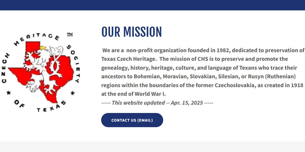 Czech Heritage Society of Texas cover image