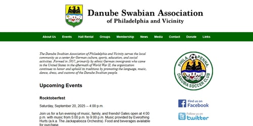 Danube Swabian Association of Philadelphia and Vicinity -  industry in Philadelphia PA